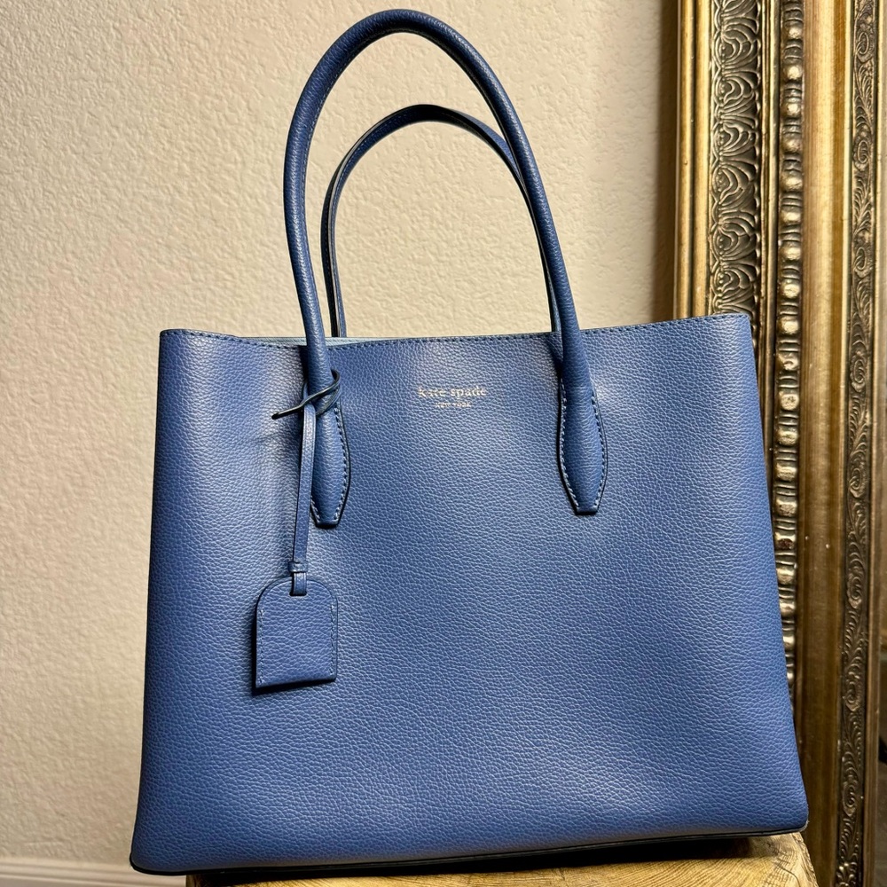 Sky Blue Kate Spade daily tote, fits essentials and spacious